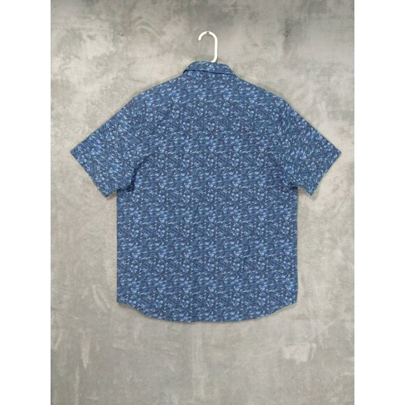 5.11 Tactical Shirt Mens Small Blue Micro Camo Short Sleeve Snap Button Up - Picture 2 of 7